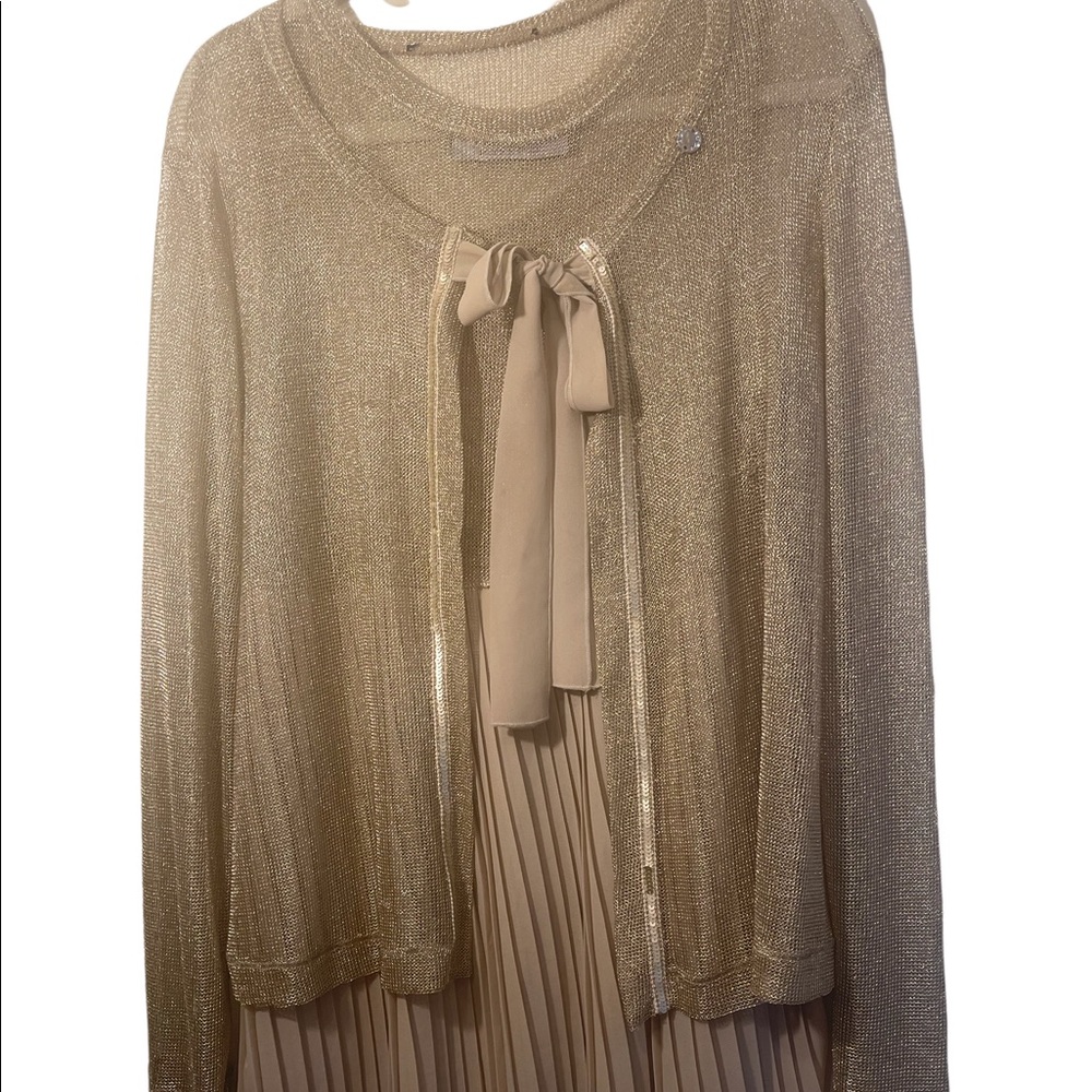 Beautiful casual blouse with jacket “Golden net”